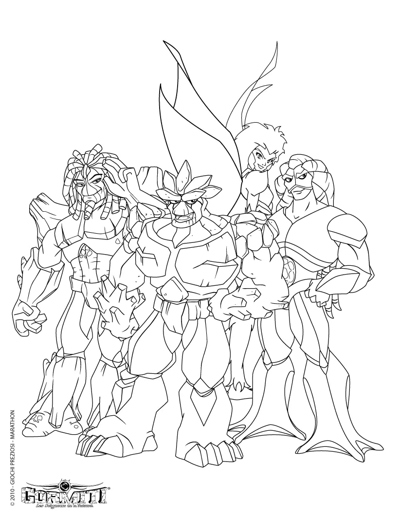 Páginas para colorear de Gormiti gratis para descargar