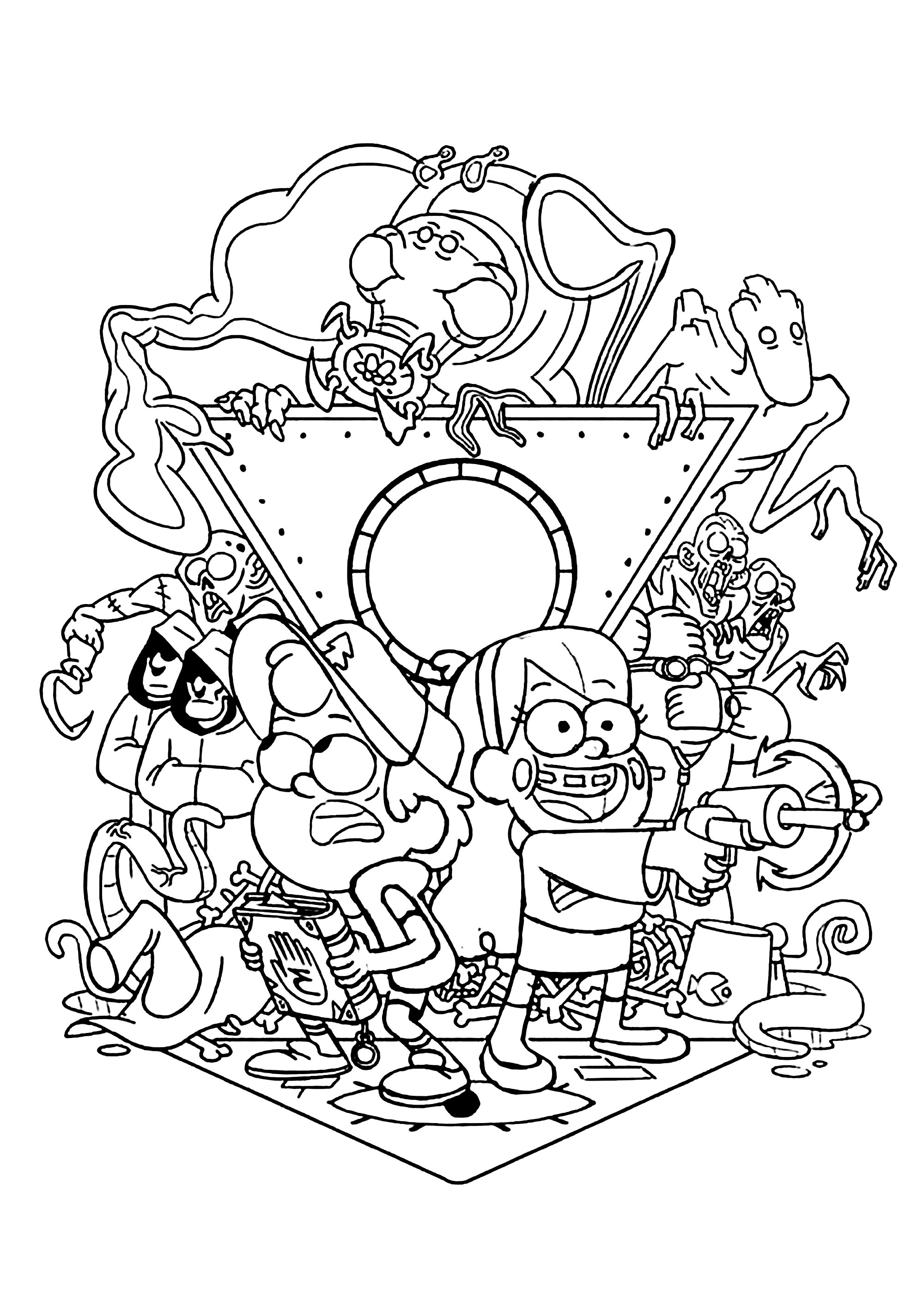 Personajes de Gravity falls - Páginas de Gravity Falls para imprimir