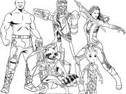Páginas de Guardianes de la Galaxia para imprimir para niños