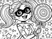 Páginas de Harley Quinn para imprimir para niños