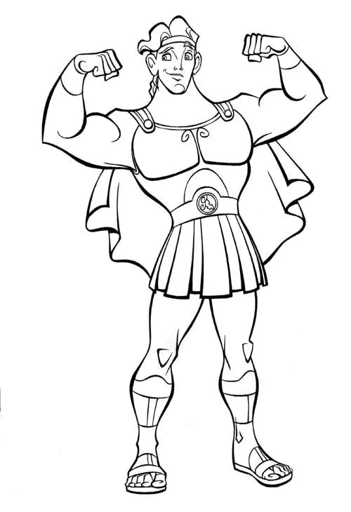Descarga gratuita de Heracle para colorear (Hércules)