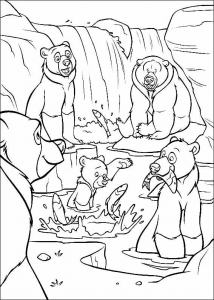 Páginas imprimibles para colorear del Oso Hermano (Página de Hermano de los osos  para imprimir)