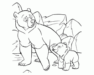Páginas para colorear del Oso Hermano para niños (Página de Hermano de los osos  para imprimir)