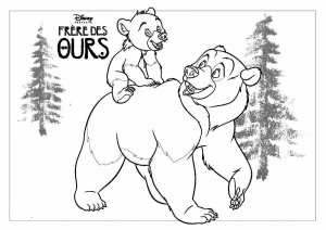 Dibujos para colorear gratis de Hermano Oso (Página de Hermano de los osos  para imprimir)