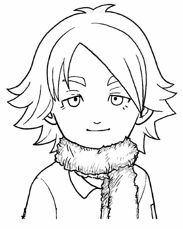 Personaje de Inazuma once para imprimir y colorear