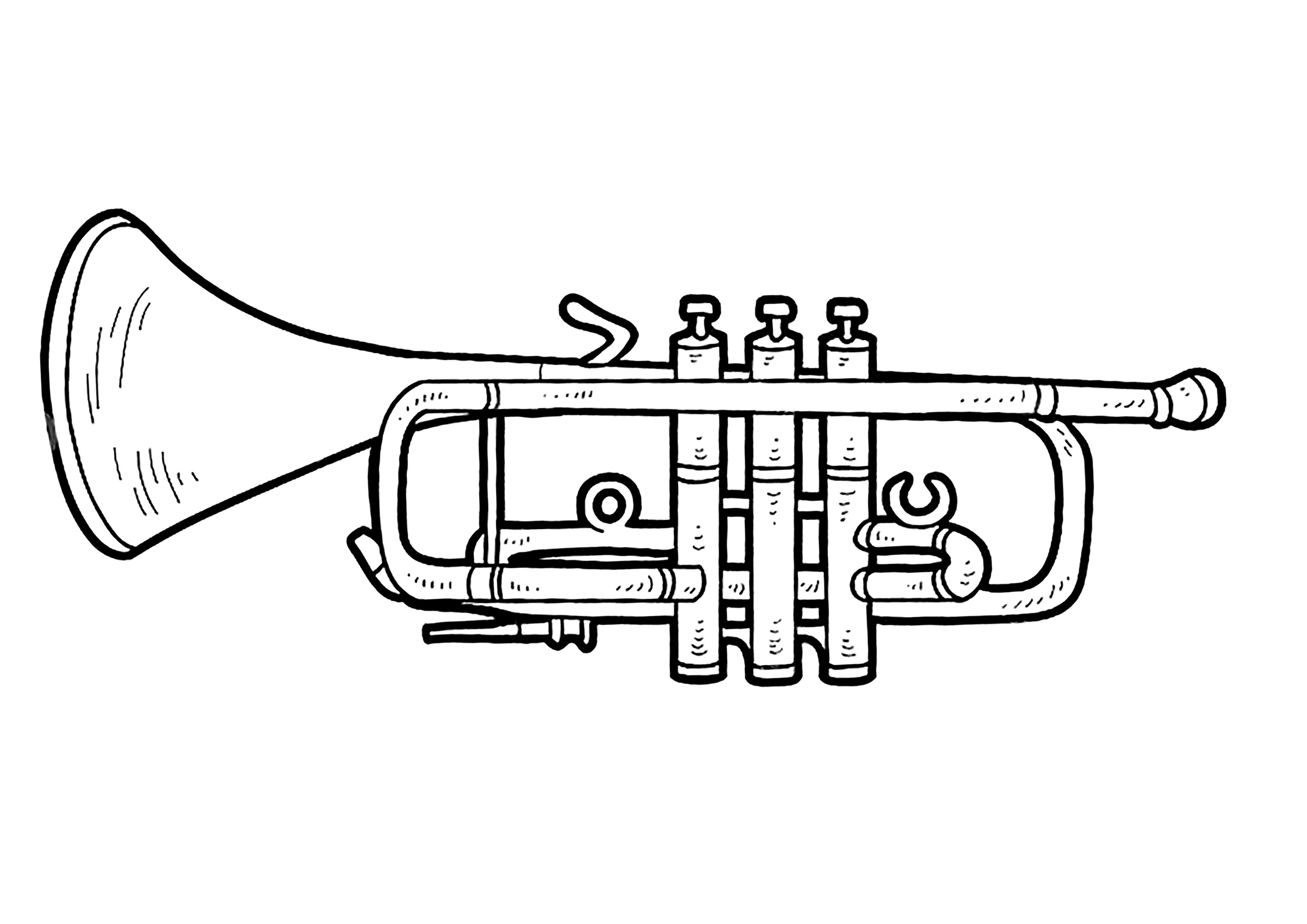 Colorear una trompeta
