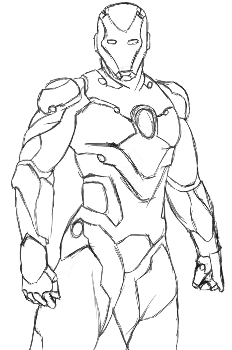 Dibujos para colorear de Iron Man para niños