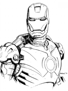 Dibujos para colorear de Iron Man para niños