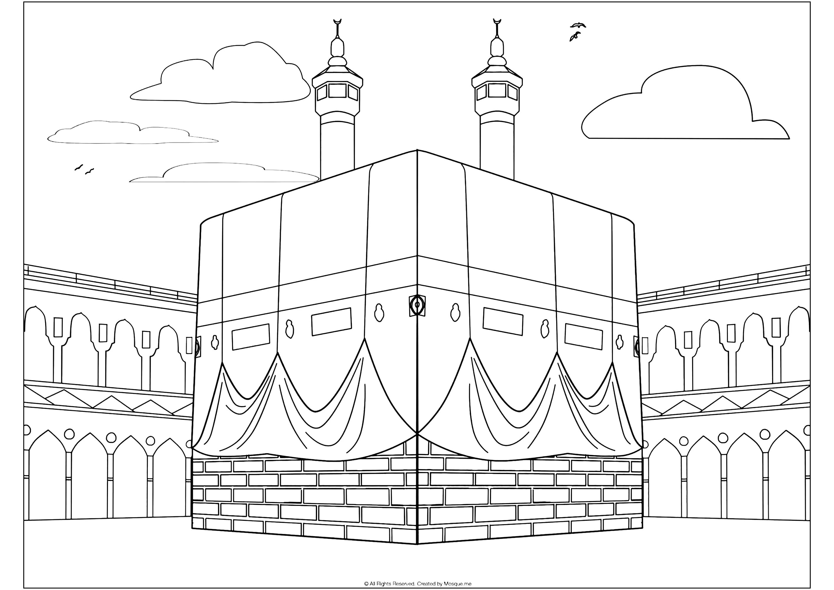 La Meca (Página de Islam para imprimir para niños)