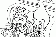 Páginas de Jimmy Neutrón para imprimir para niños