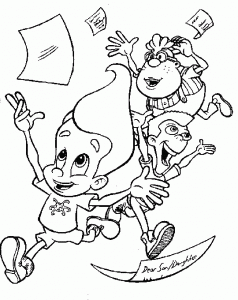 Páginas para colorear de Jimmy Neutrón para niños