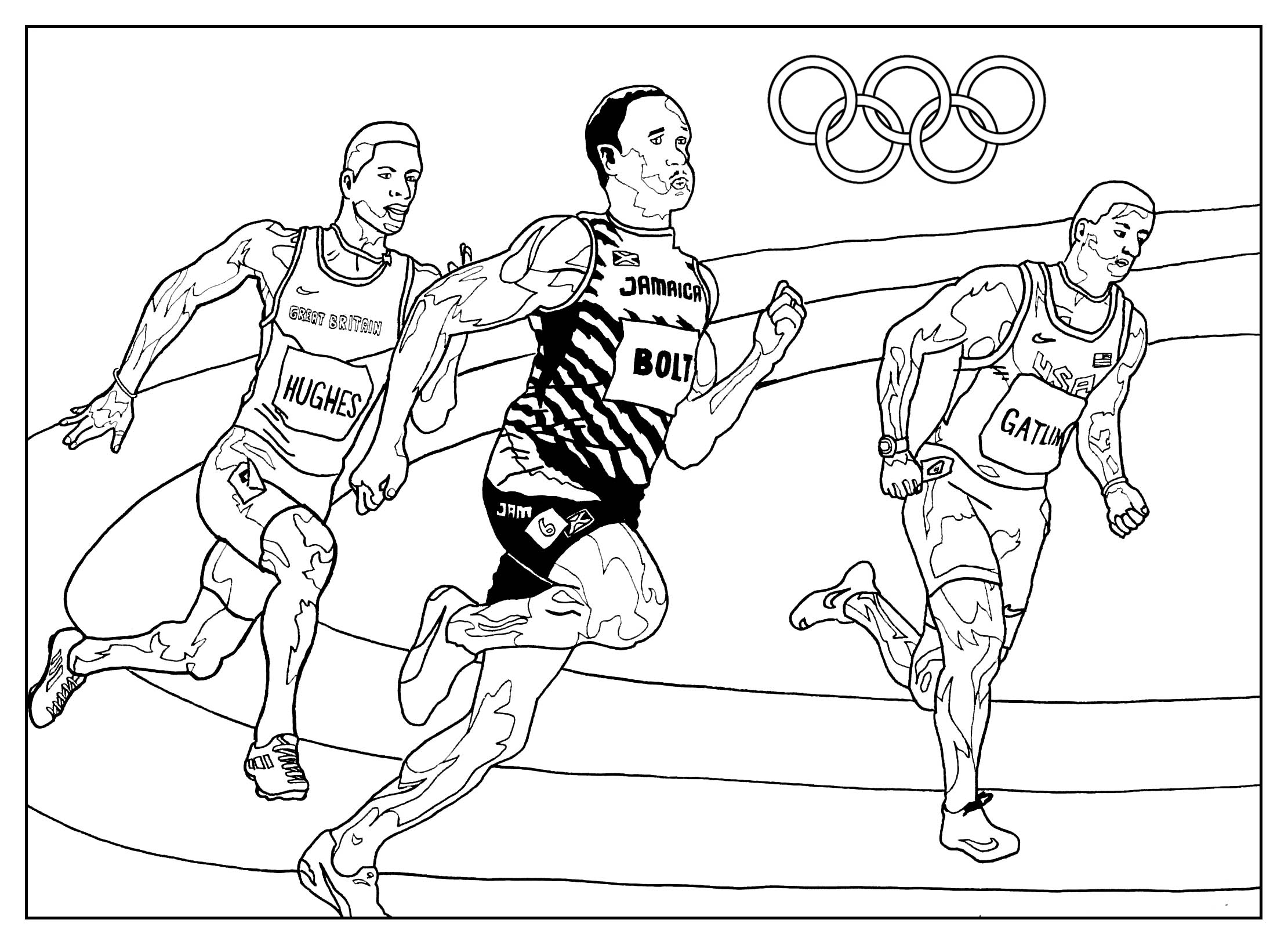 Dibujos para colorear para niños de Juegos Olímpicos para descargar