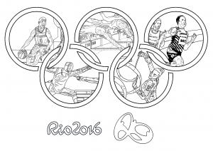 Coloriage Juegos Olímpicos Rio 2016 : 5 sports