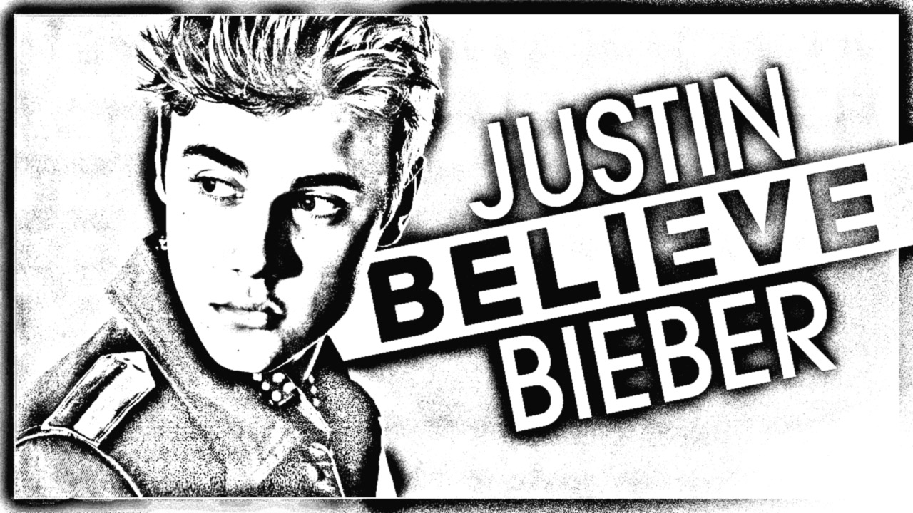Póster para colorear de la película BELIEVE con Justin Bieber