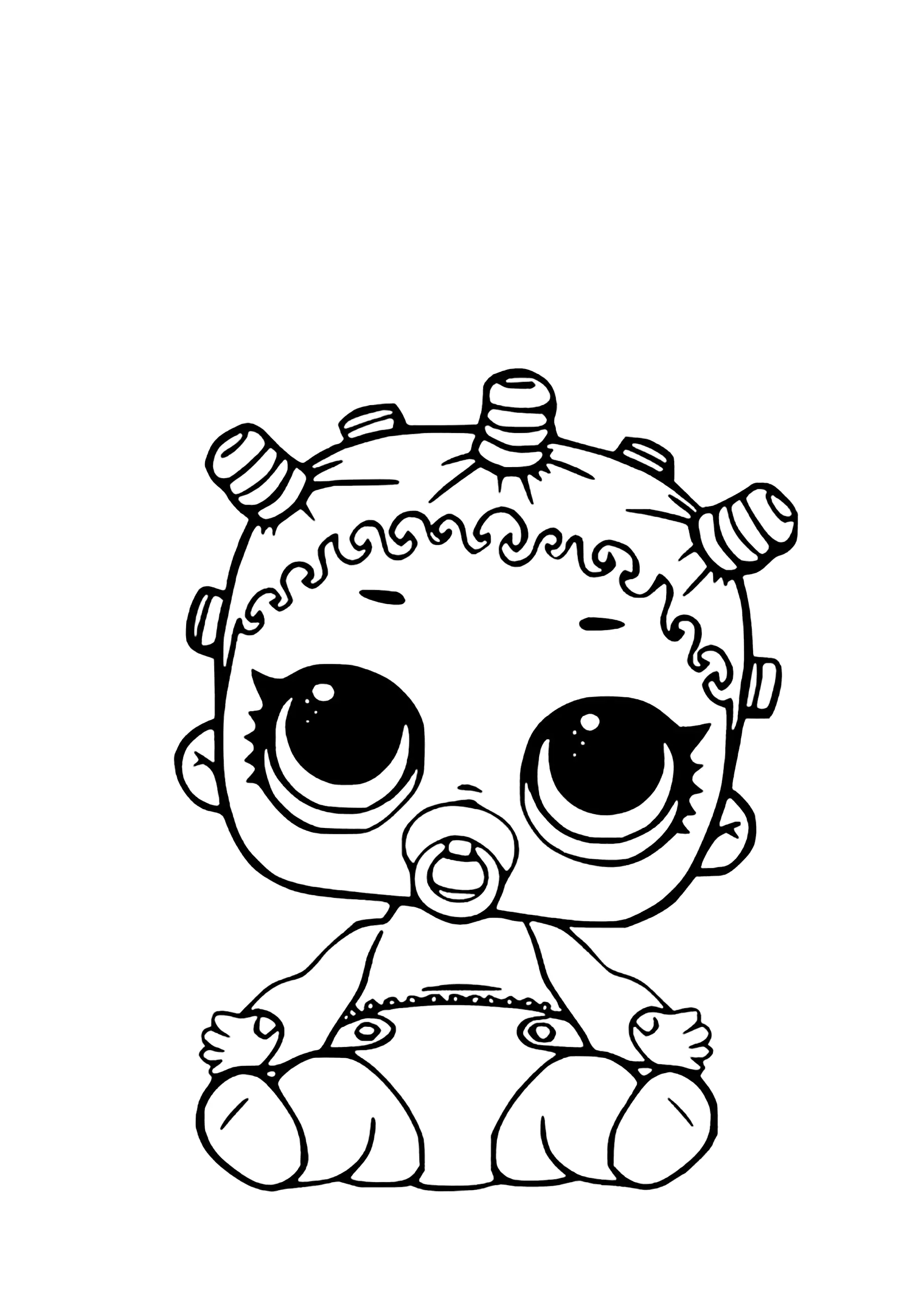 Joli baby LOL (Página de Muñecas LOL para imprimir para niños)
