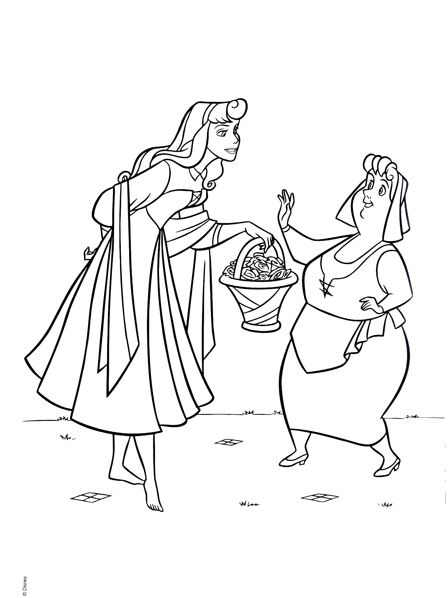 Dibujo para imprimir y colorear gratis de La la Bella Durmientet (La Bella Durmiente) Dibujo para imprimir y colorear gratis de La la Bella Durmientet (La Bella Durmiente)