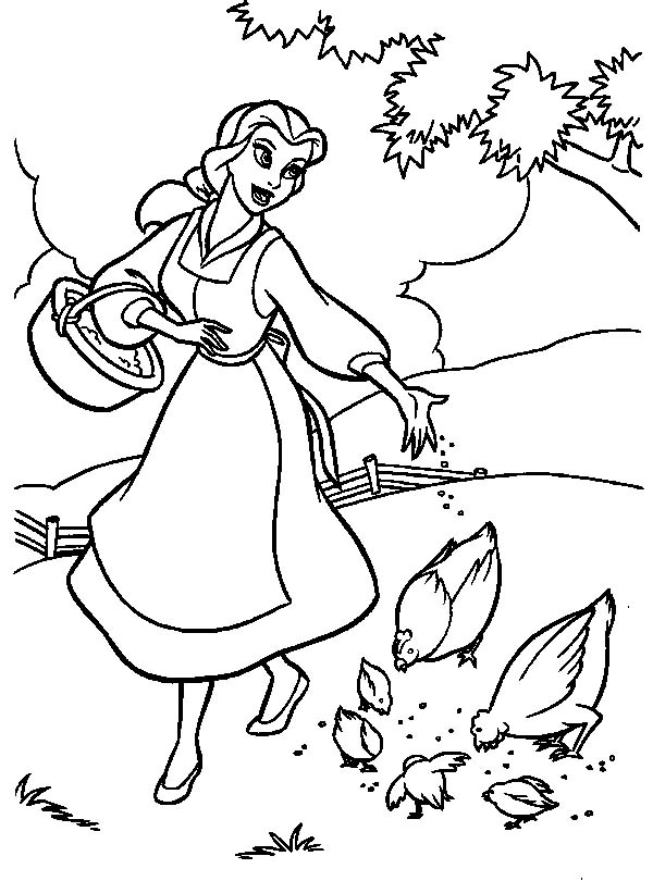 dibujos para colorear de la bella y la bestia