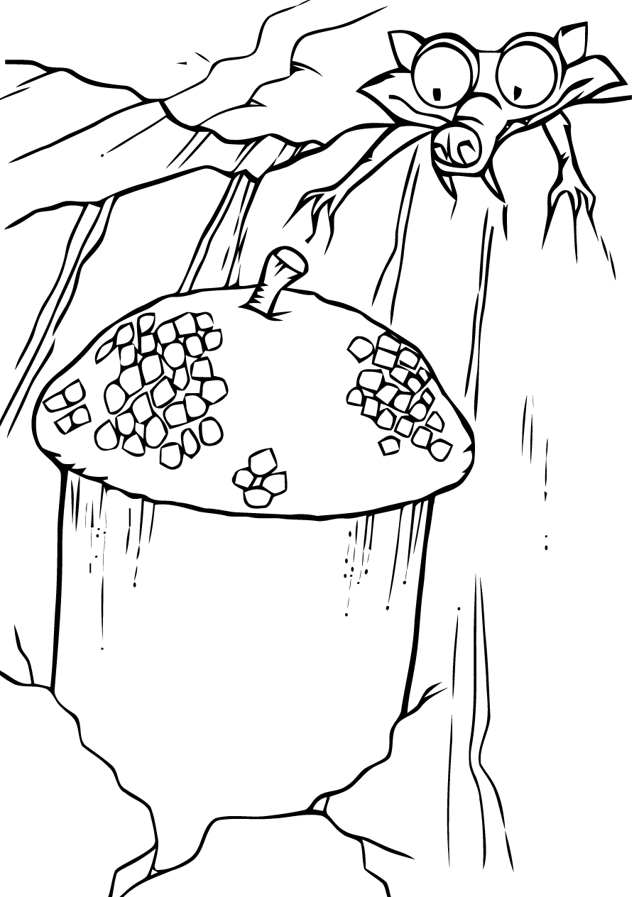 Dibujo gratis de Ice Age para imprimir y colorear (La era del hielo)