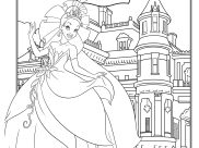 Páginas de La princesa y el sapo para imprimir para niños