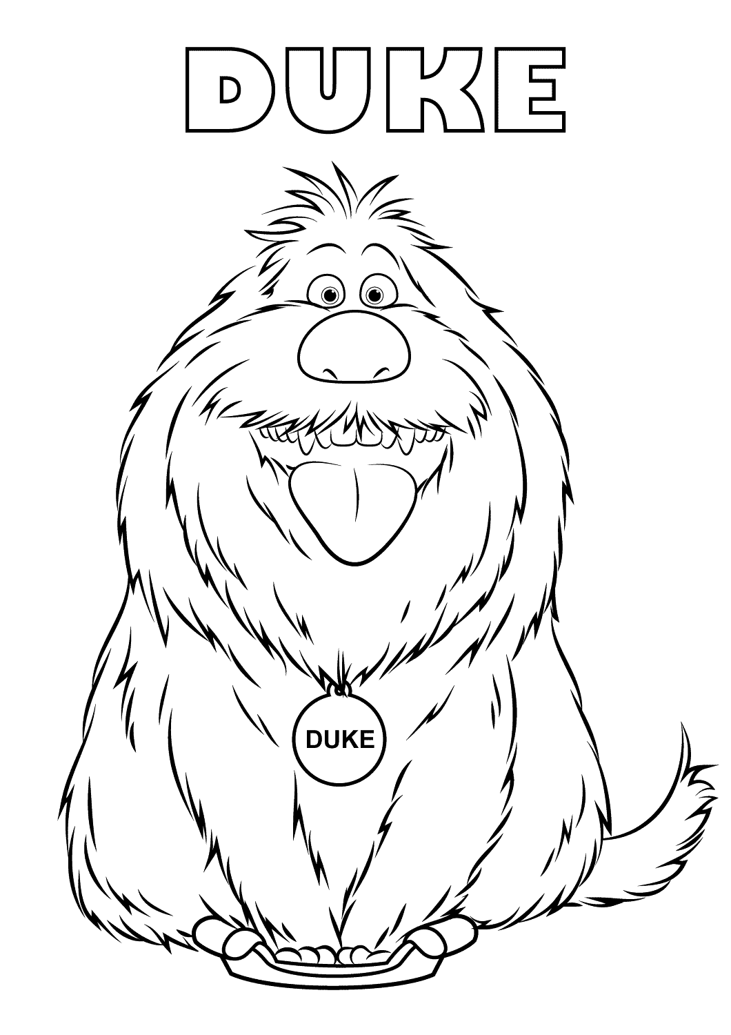 Colorear La vida secreta de tus mascotas (Página para imprimir para niños)
