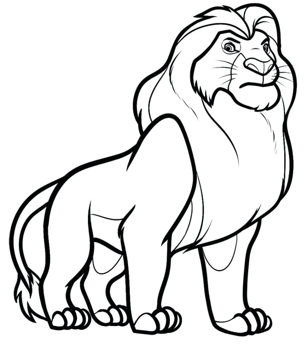 Coloración de un León majestuoso