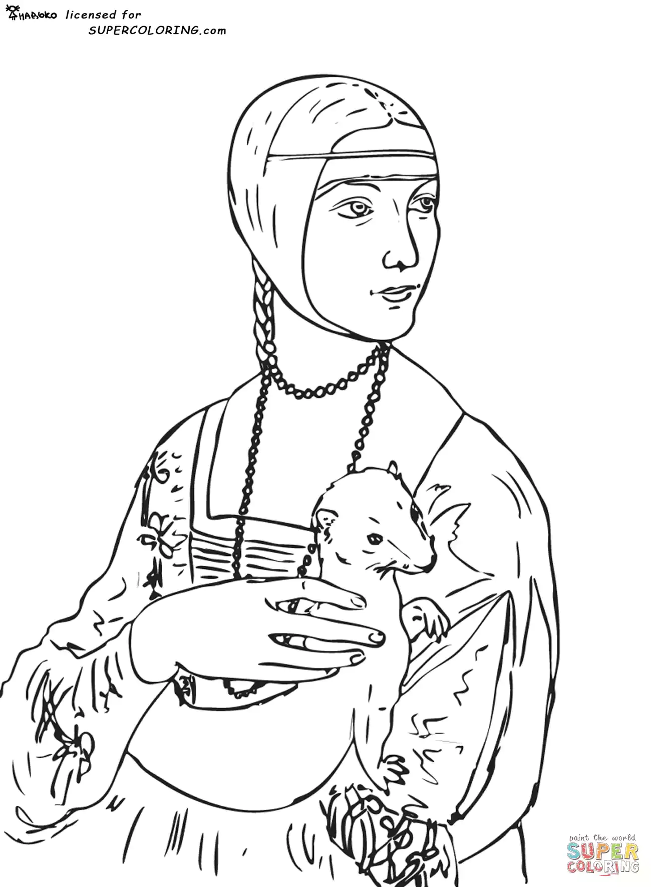 Dibujo de Leonardo da Vinci para imprimir y colorear