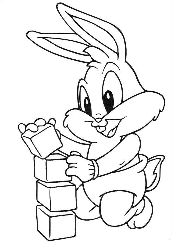 Pequeño Bugs Bunny para imprimir y colorear