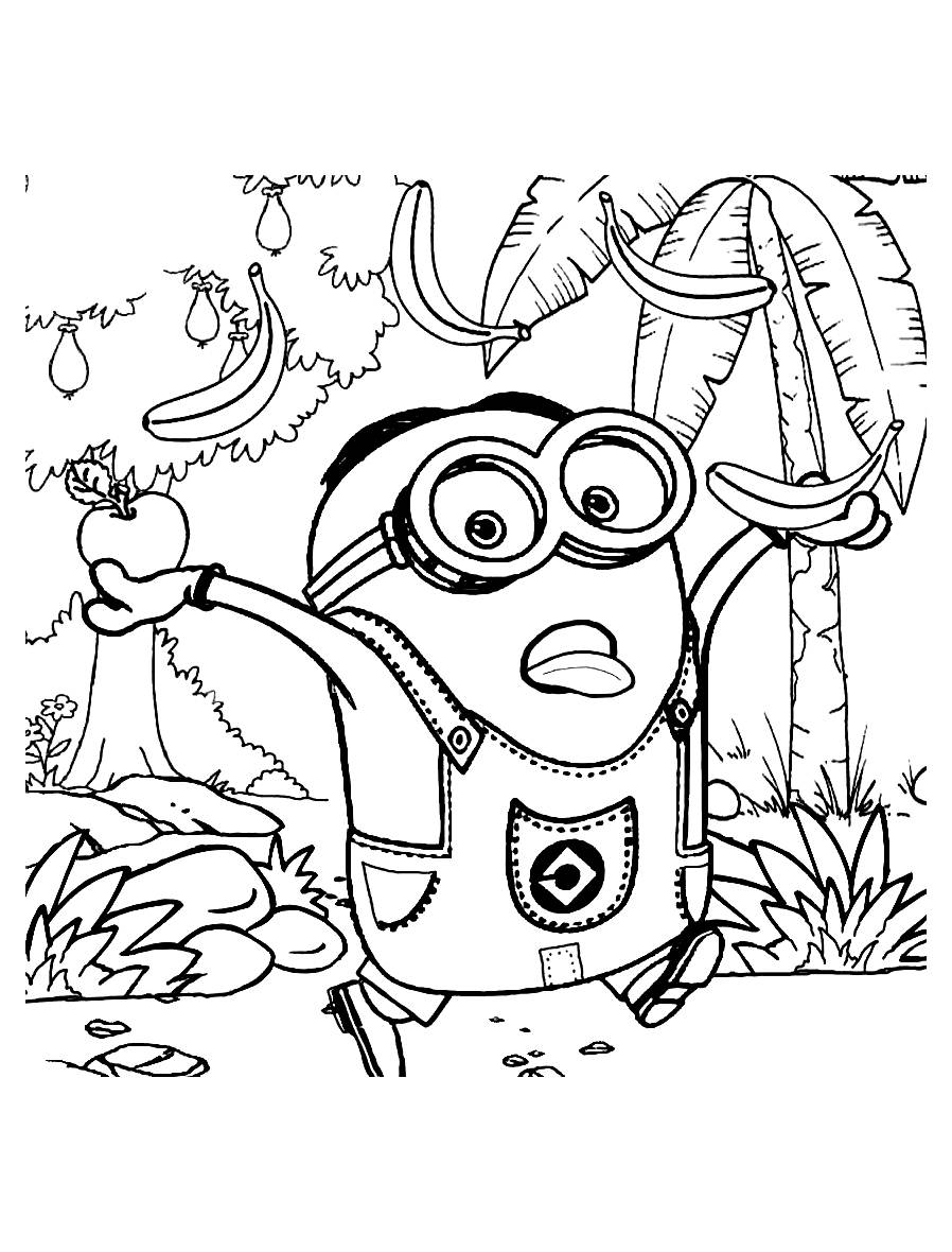 Dibujos para colorear gratis de Los Minions - Los Minions - Dibujos para  colorear para niños