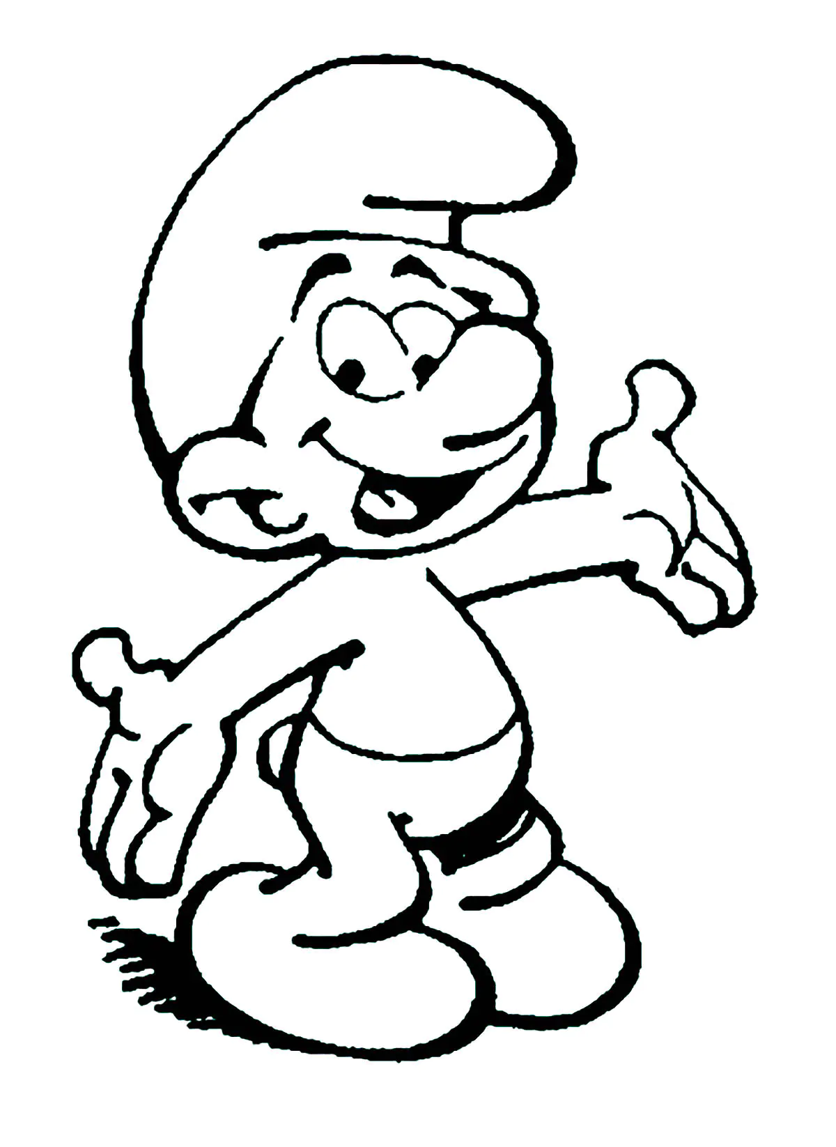 Los Pitufos felices para colorear. (Flowers Coloring pages for kids)