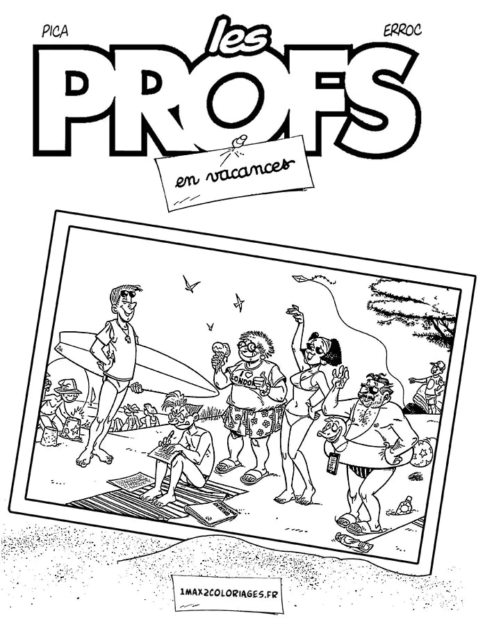 Imagen de Los profes para imprimir y colorear