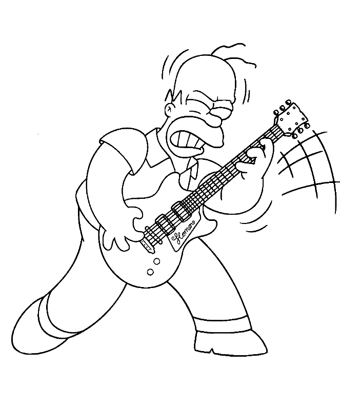 Dibujo de Los Simpson para imprimir y colorear