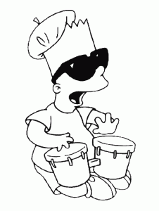 Páginas para colorear de Los Simpson para niños (Página de Mandalas Coloring pages for kids  para imprimir)
