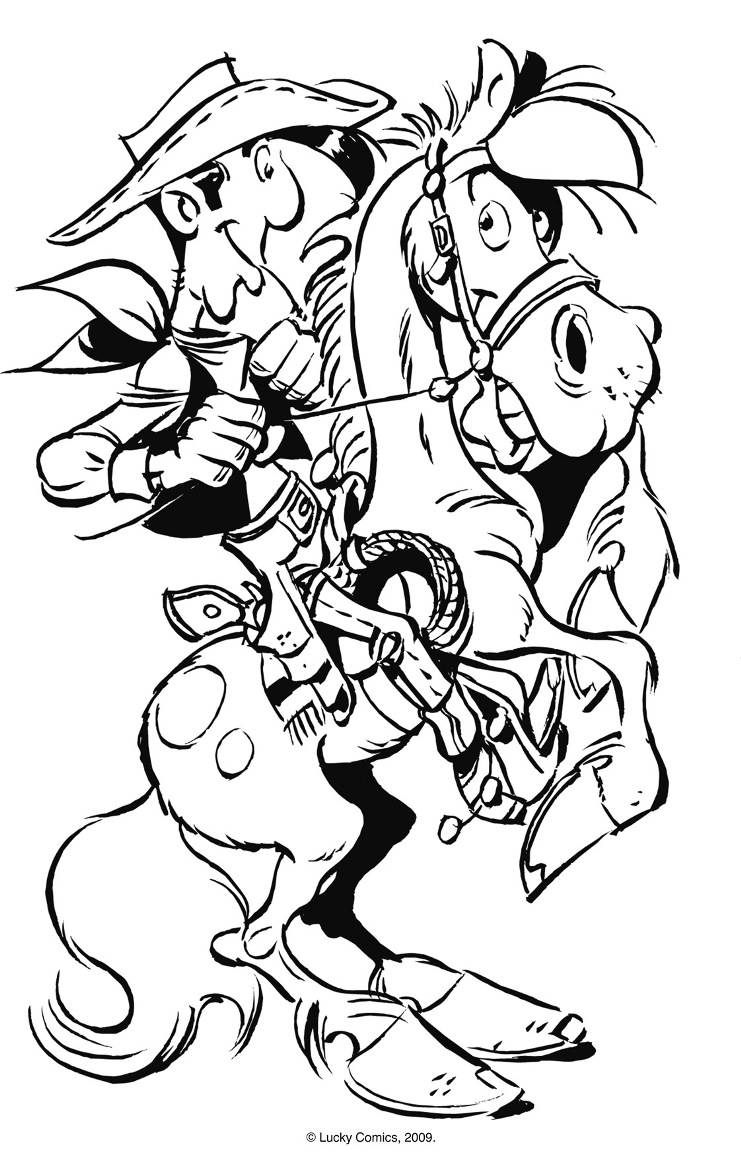 Dibujos para colorear de Luck Luke gratis Dibujos para colorear de Luck Luke gratis