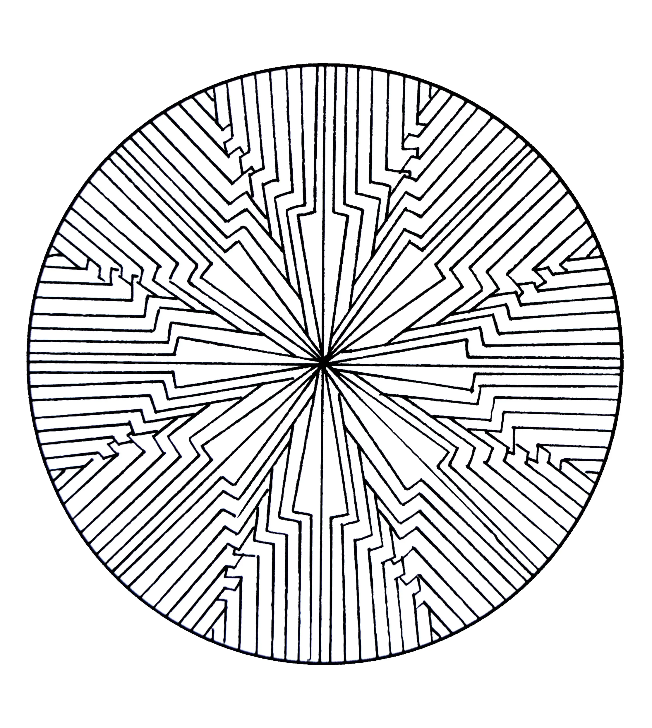 Forma eléctrica (Página de Mandalas para imprimir para niños)