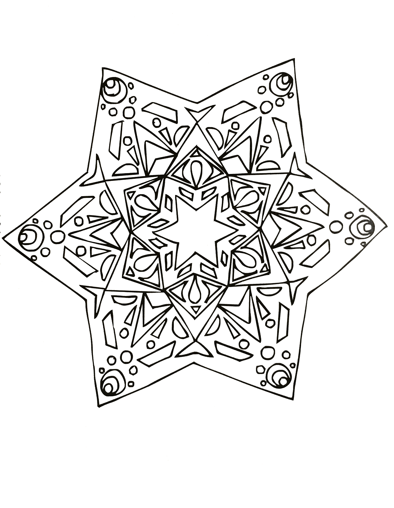 Simple Dibujos para colorear de Mandalas