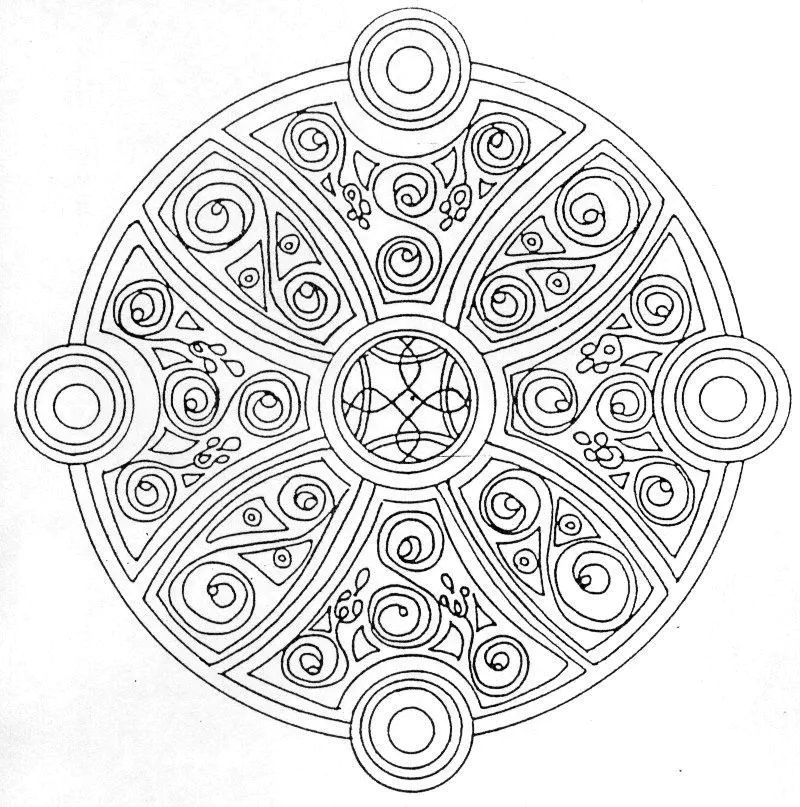 Mandala-5 (Página para imprimir para niños)