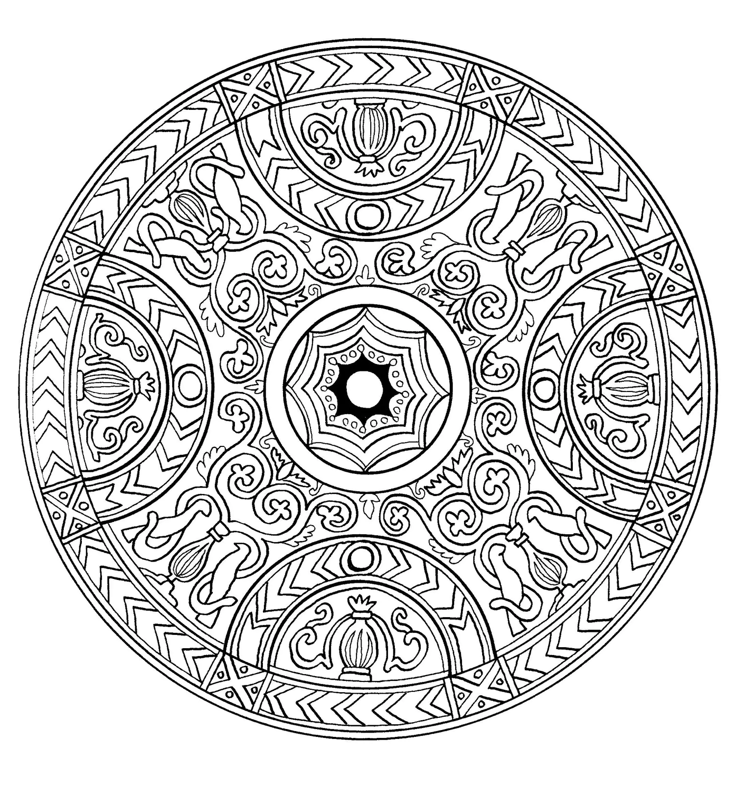 Dibujos para colorear de Mandalas para niños
