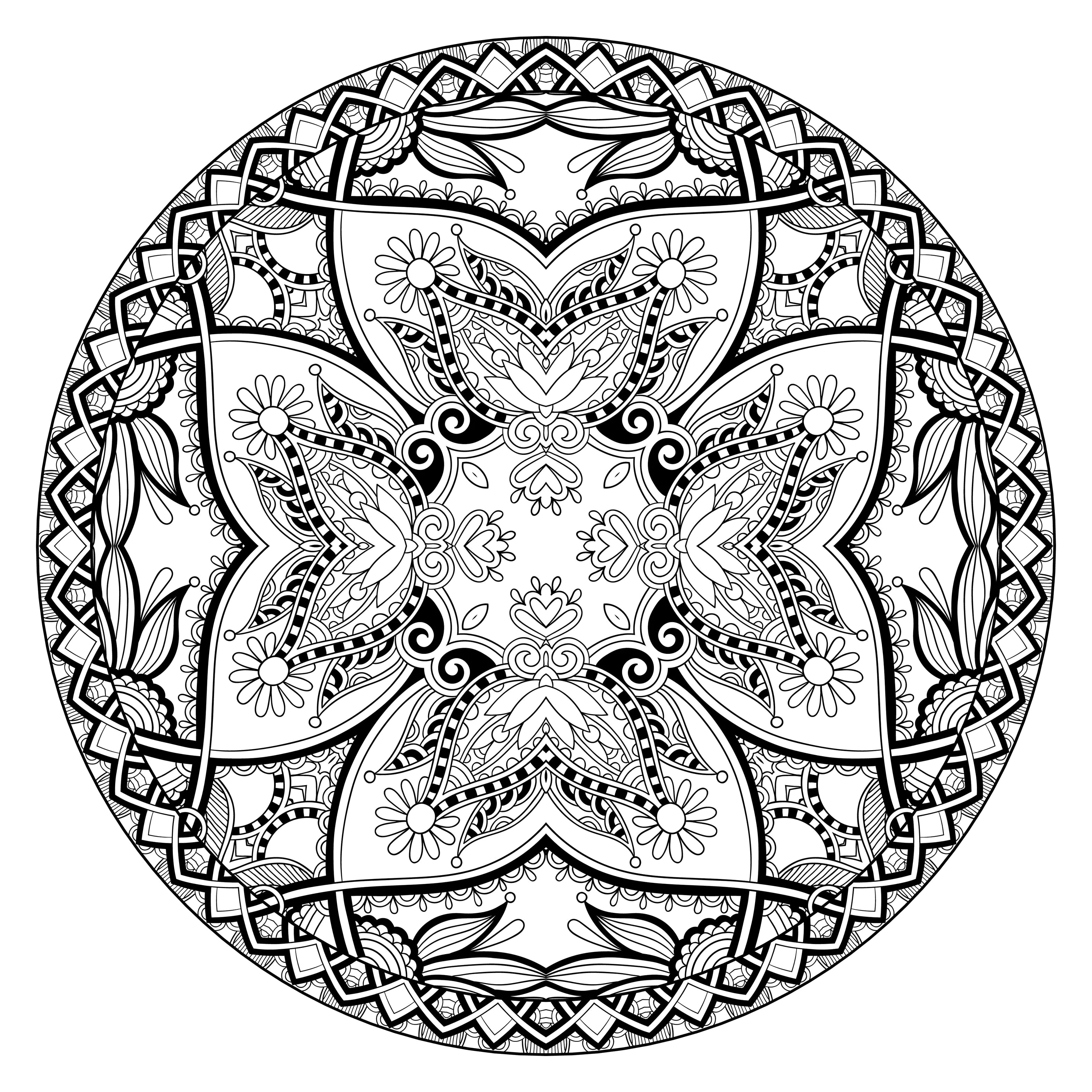 Dibujos para colorear para niños gratis de Mandalas