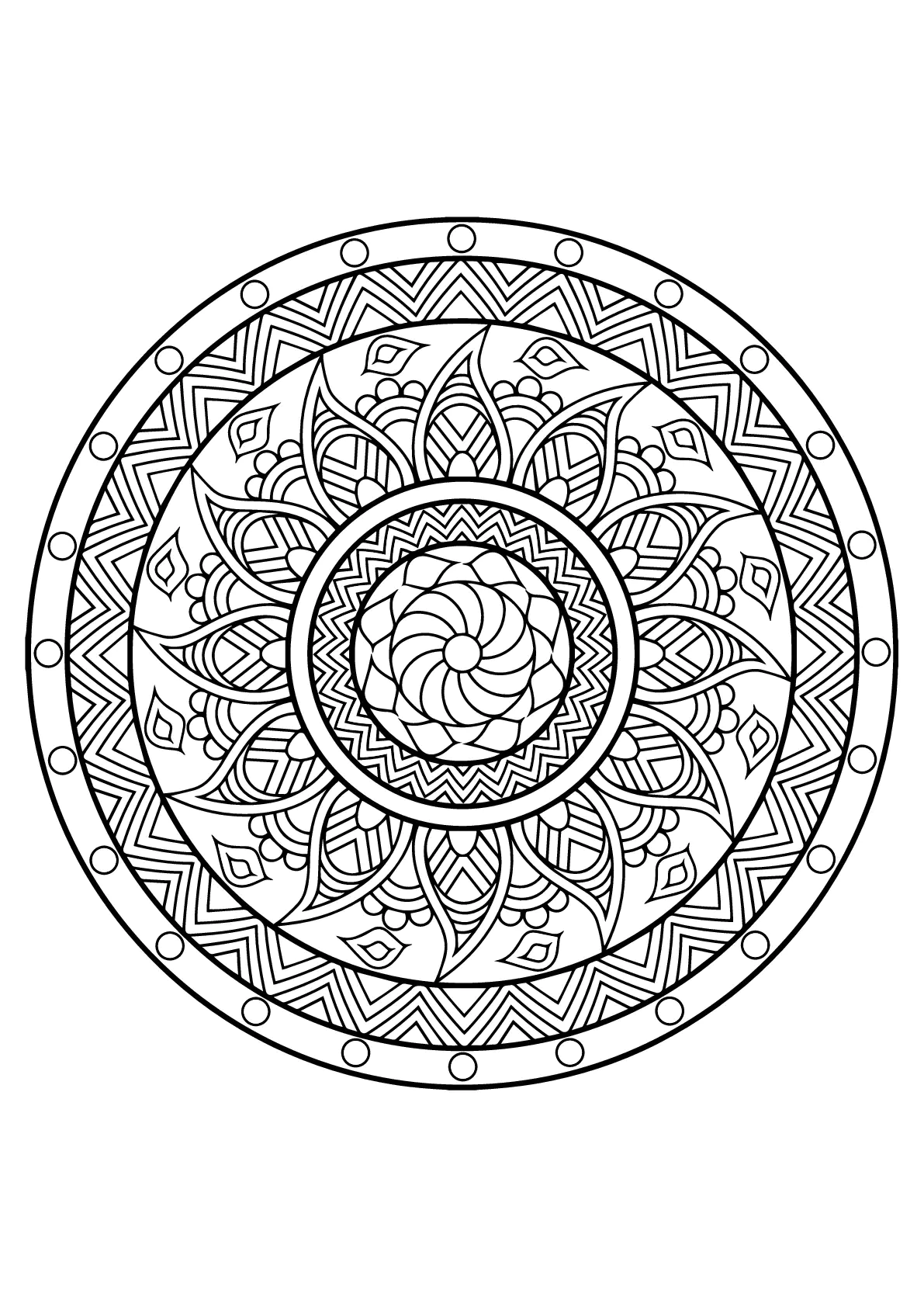 Mandala-complejo-libro-libre-25 (Página para imprimir para niños)