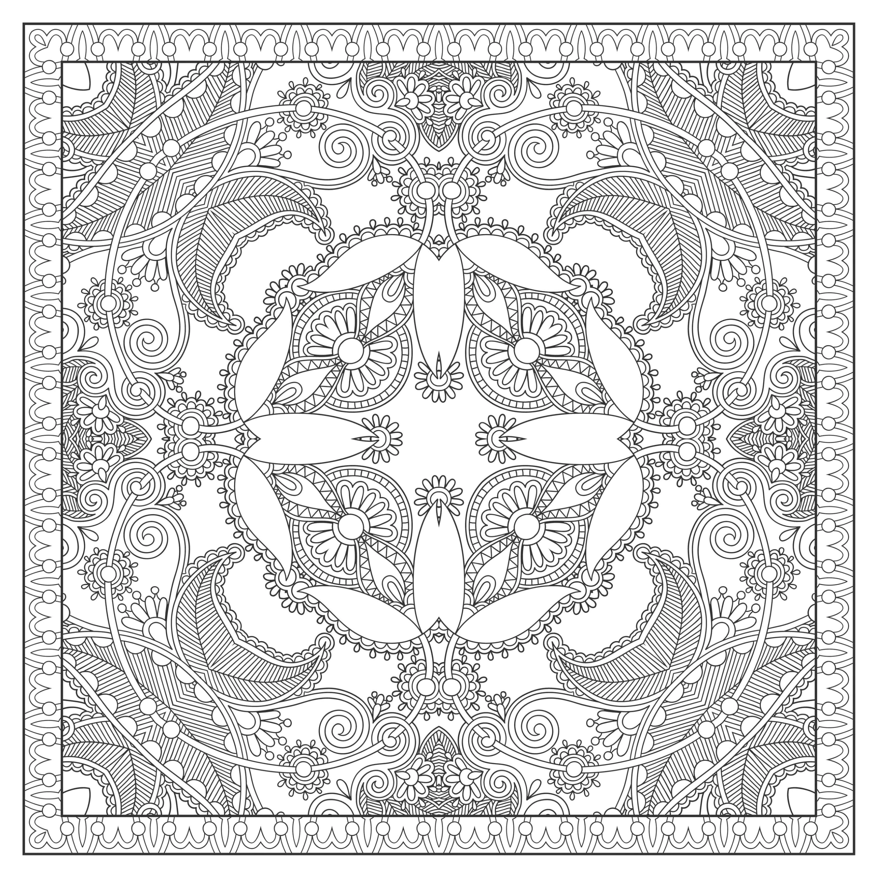Dibujos para niños para colorear de Mandalas