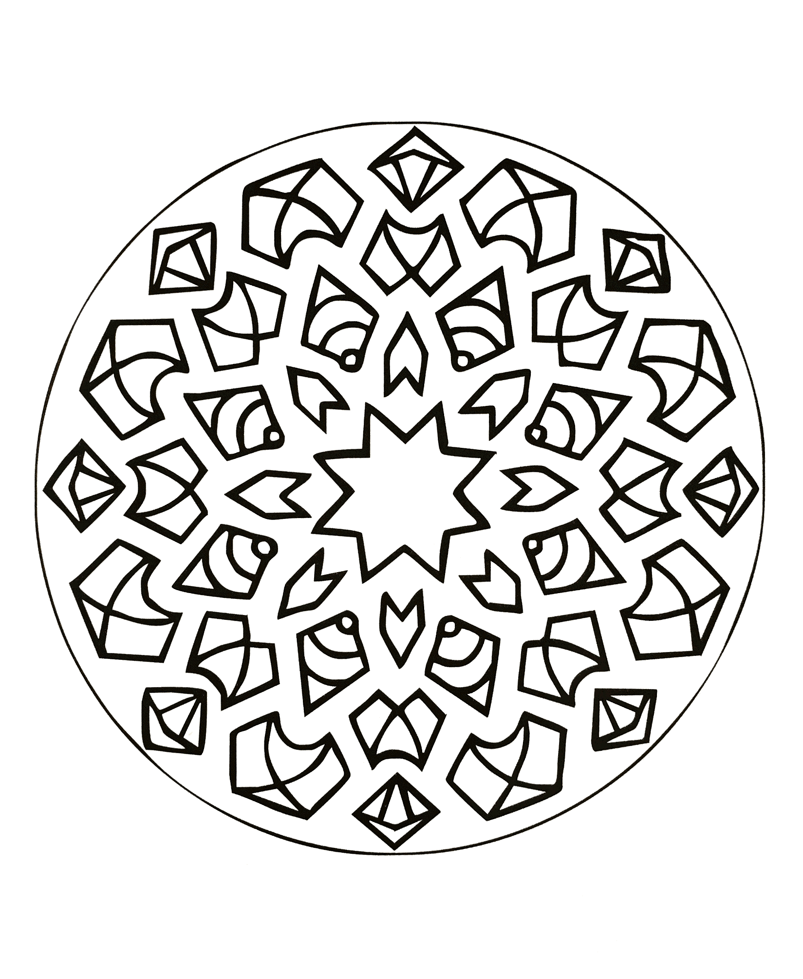 Simple Dibujos para colorear de Mandalas
