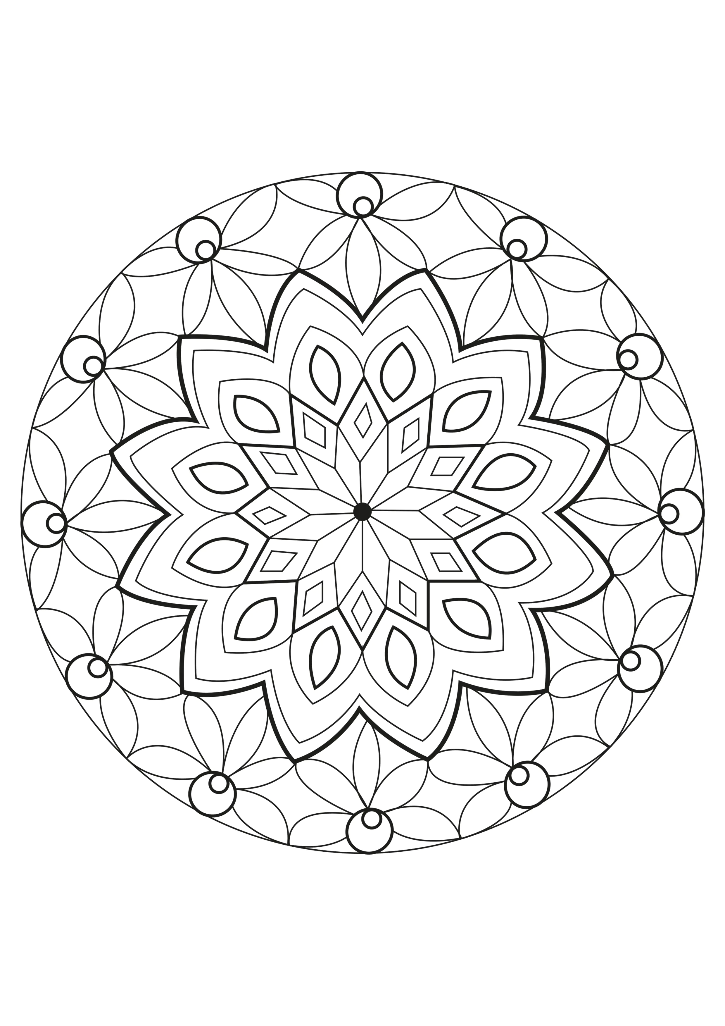Dibujos para colorear de Mandalas para imprimir