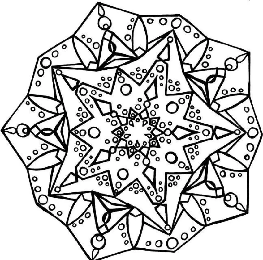 Mandala-9 (Página para imprimir para niños)