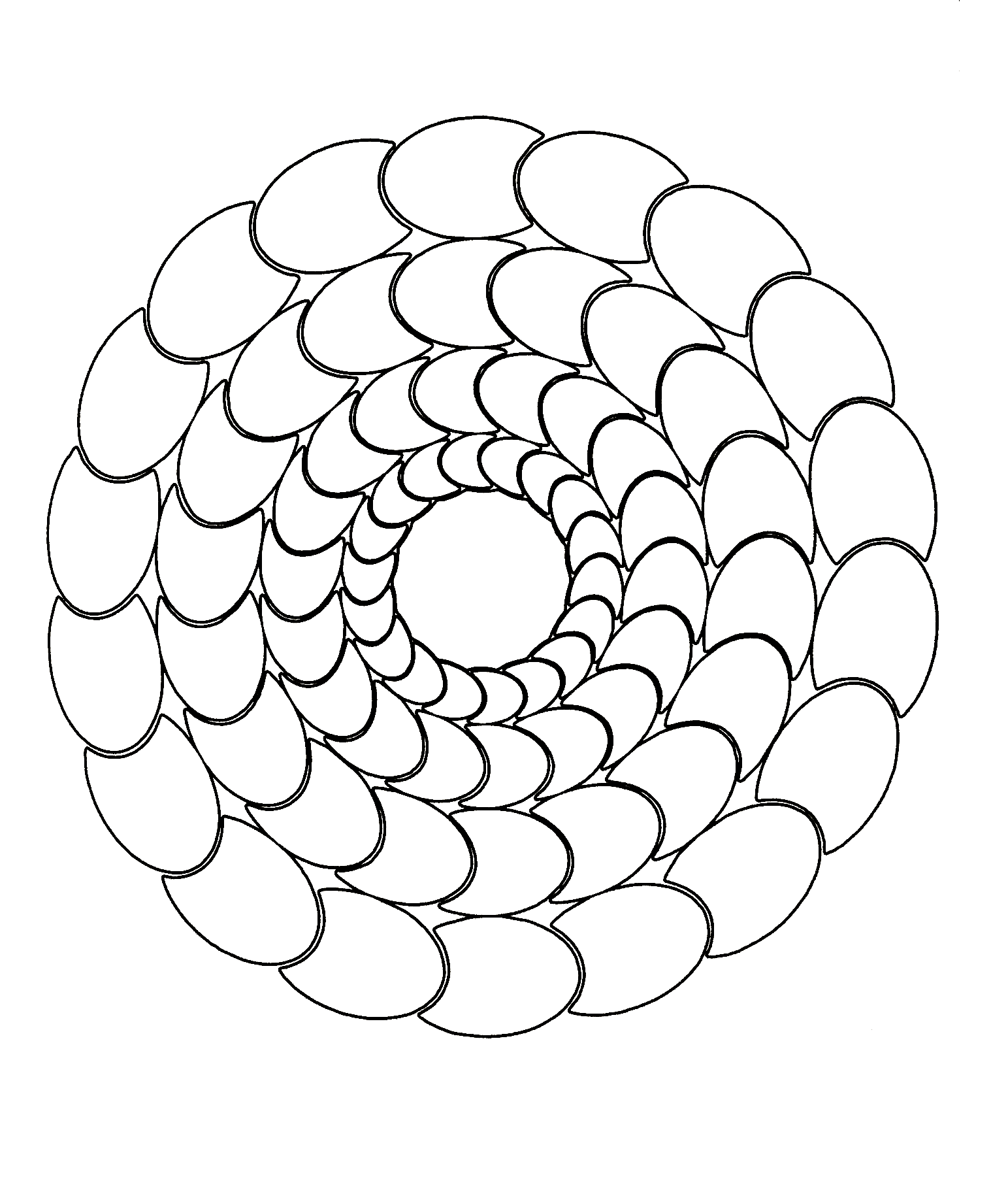 Mandala de guijarros (Página para imprimir para niños)
