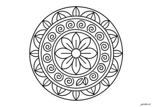 Simetría floral y espirales (Página de Mandalas para imprimir)