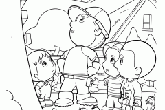 Páginas de La Escuela de Herramientas de Manny a la Obra para imprimir para niños