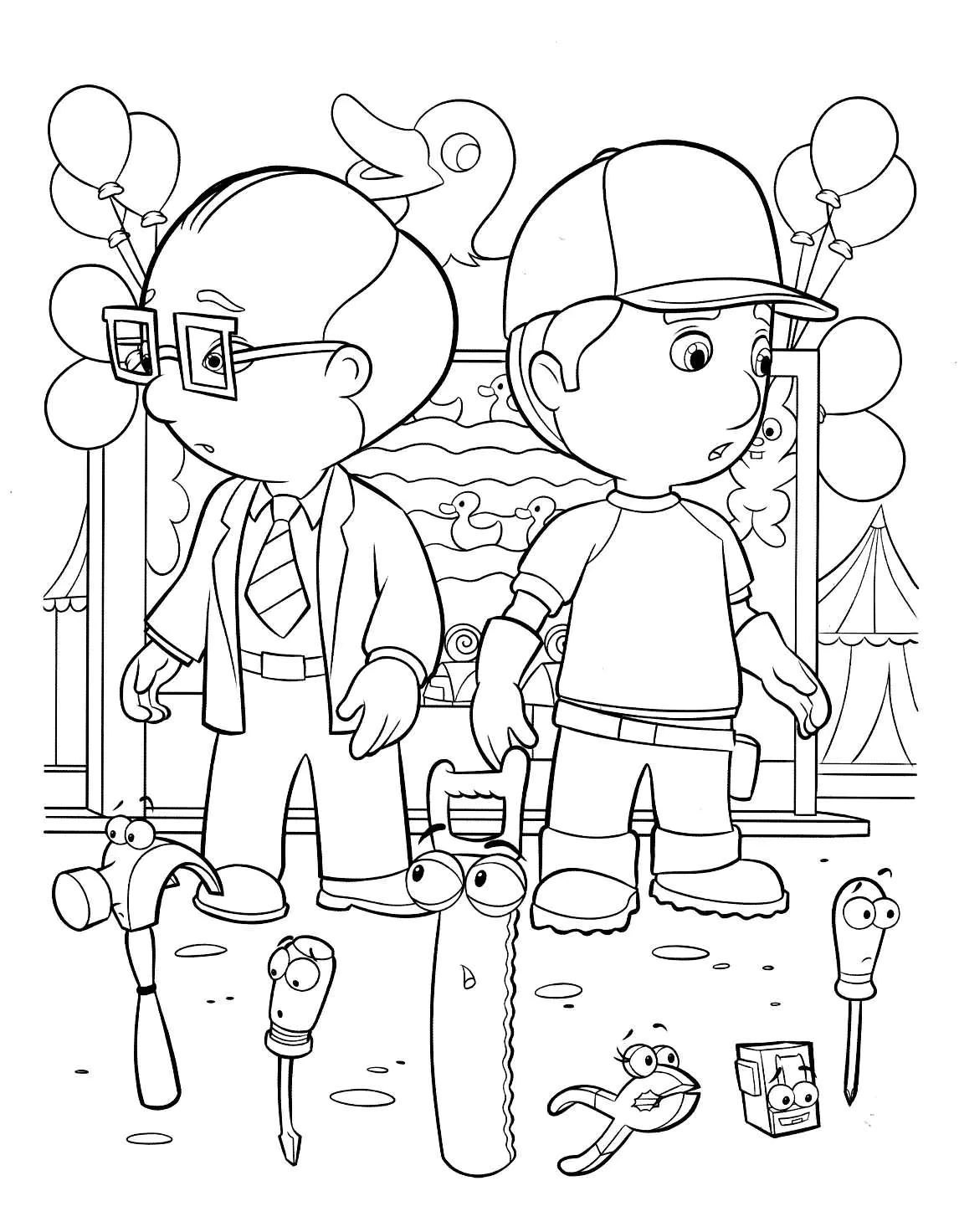 Manny a la Obra : Dibujos para colorear (La Escuela de Herramientas de Manny a la Obra)