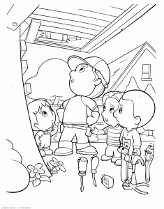 Coloriage de La Escuela de Herramientas de Manny a la Obra à telecharger gratuitement