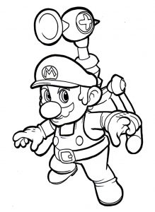 Páginas para colorear de Mario Bros para niños