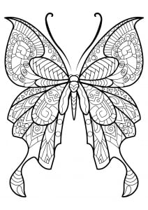 Página de para imprimir para niños : Colorear Mariposas para niños